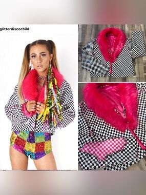 Glitter Disco Child sequined Jacket sz Large (fits up to XL)